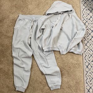 Aerie corded crop sweatshirt and joggers